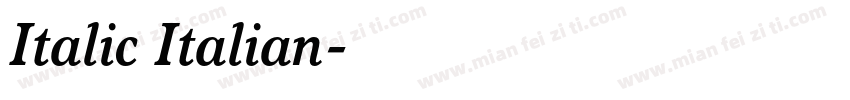 Italic Italian字体转换